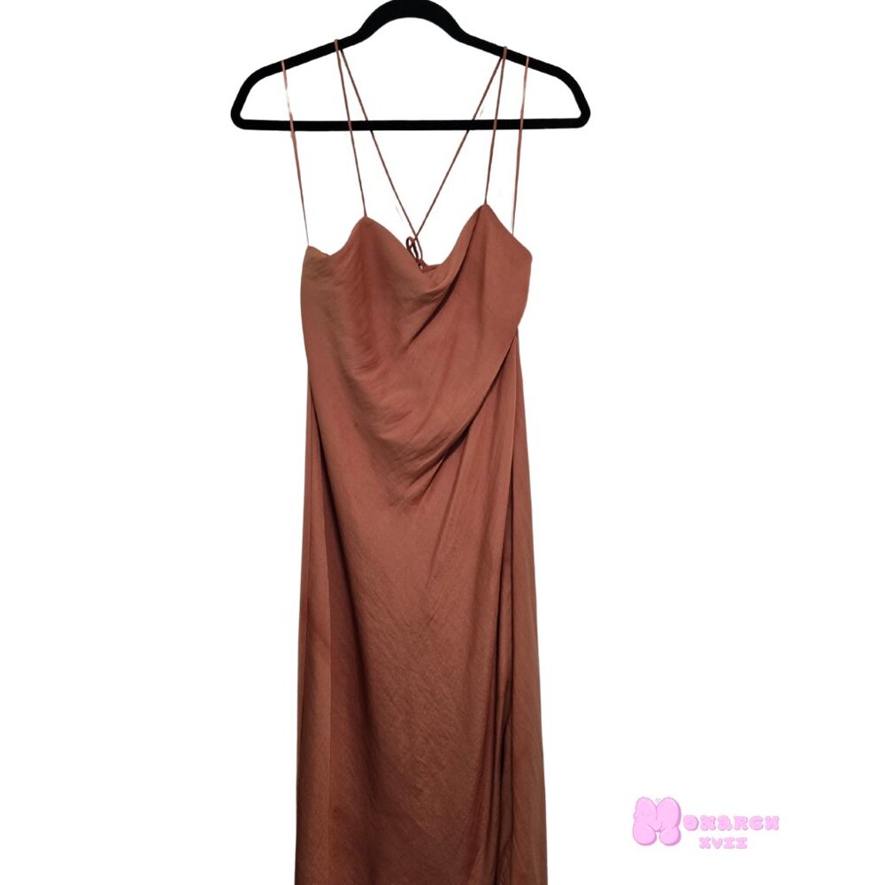 Burnt Orange Silk Dress